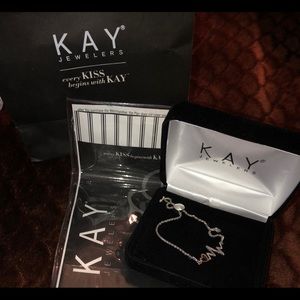 Kay’s Jewelry: 2 tone heartbeat slide bracelet